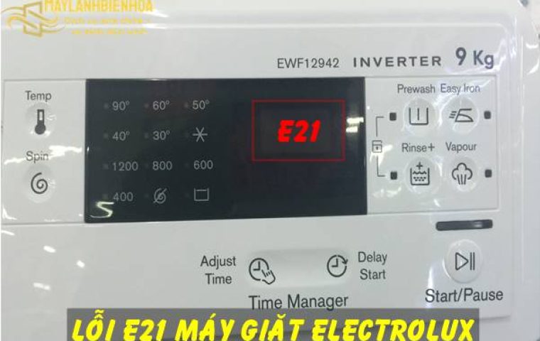 Nguyên nhân và cách khắc phục máy giặt Electrolux lỗi E21