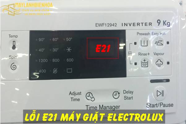 Nguyên nhân và cách khắc phục máy giặt Electrolux lỗi E21