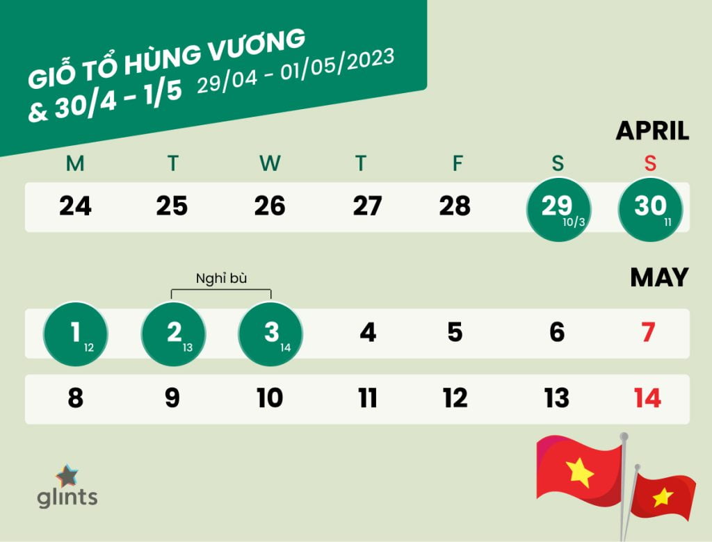 Nghỉ lễ 5 ngày liên tiếp giỗ Tổ Hùng Vương, 30-4 và 1-5 Nghỉ lễ 5 ngày liên tiếp giỗ Tổ Hùng Vương, 30-4 và 1-5