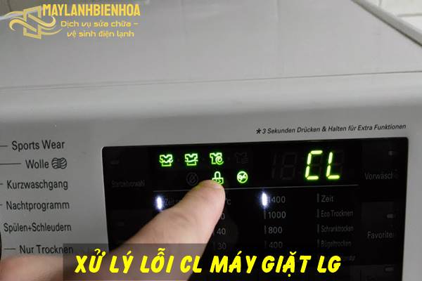 Cách khắc phục lỗi CL trên máy giặt LG