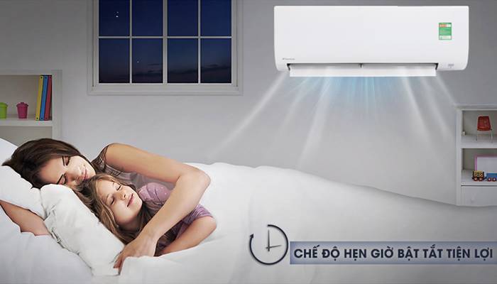 Bật chế độ hẹn giờ tắt điều hòa và sử dụng thêm quạt gió