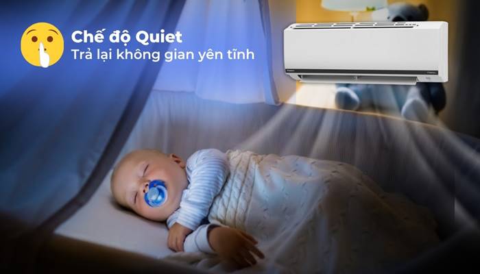 Chế độ Quiet vận hành êm, tiết kiệm điện Chế độ Quiet vận hành êm, tiết kiệm điện