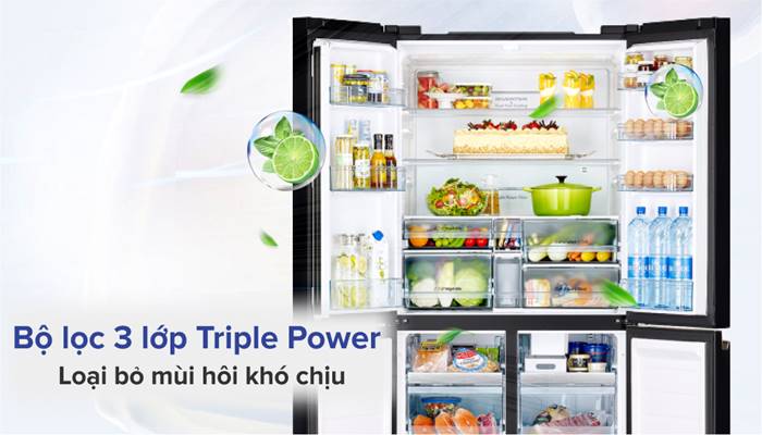 Bộ lọc 3 lớp Triple Power loại bỏ vi khuẩn, mùi khó chịu Bộ lọc 3 lớp Triple Power loại bỏ vi khuẩn, mùi khó chịu
