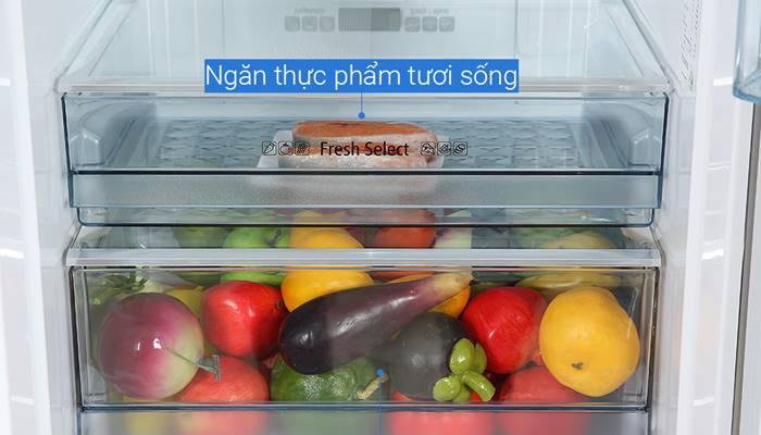 Ngăn rau quả riêng biệt được bảo quản hiệu quả, tươi ngon Ngăn rau quả riêng biệt được bảo quản hiệu quả, tươi ngon