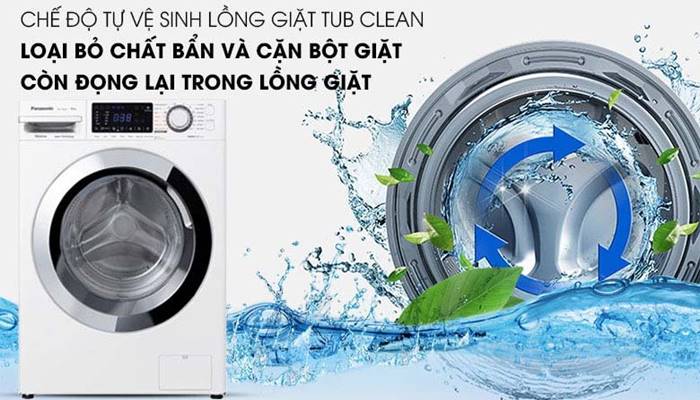 Tính năng tự vệ sinh lồng giặt của máy giặt Pananasonic