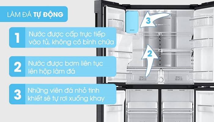 Cách sử dụng chức năng làm đá tự động trên tủ lạnh Electrolux Cách sử dụng chức năng làm đá tự động trên tủ lạnh Electrolux