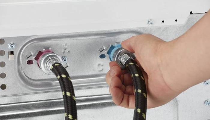 Vị trí của van cấp nước máy giặt Vị trí của van cấp nước máy giặt