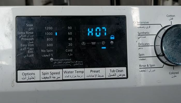 Dấu hiệu nhận biết lỗi H07 máy giặt Panasonic Dấu hiệu nhận biết lỗi H07 máy giặt Panasonic